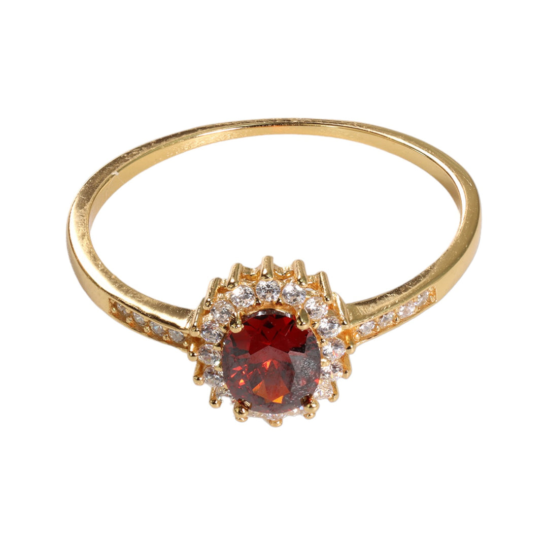 ROSE CUBIC ZIRCONIA CREATED RUBY RING - Luminous Amore