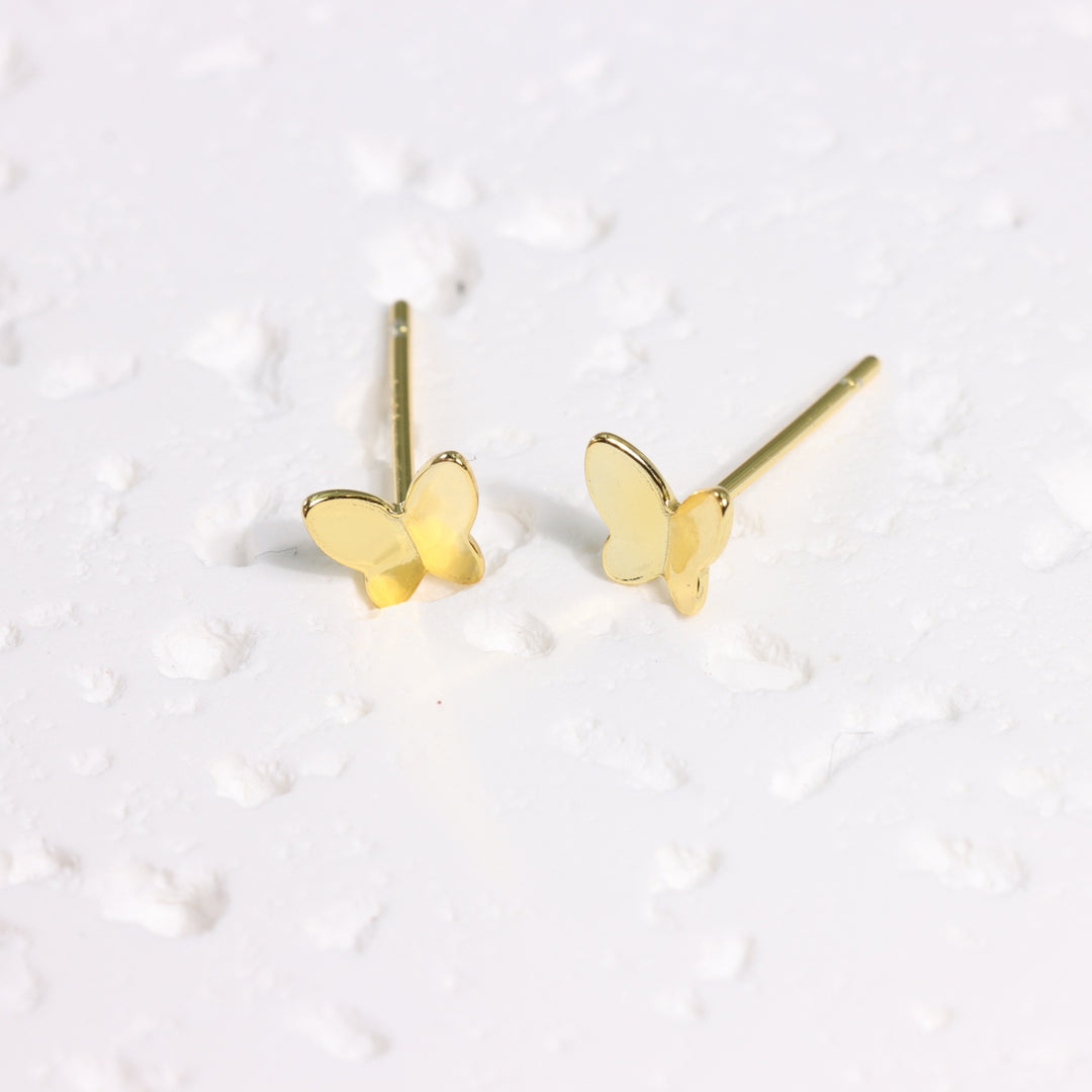 MINI MINIMALISTIC BUTTERFLY EARRINGS - Luminous Amore