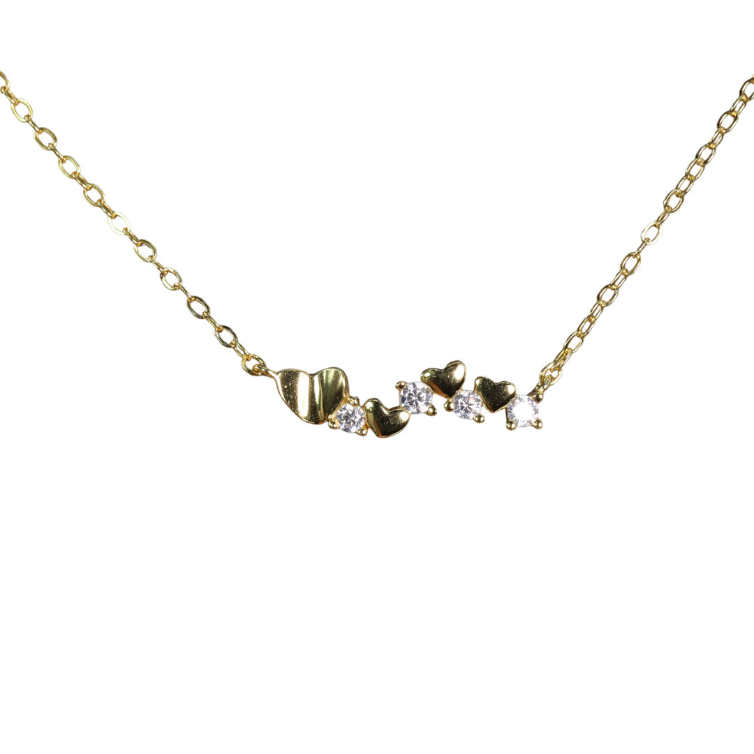 SCATTER HEART BAR NECKLACE - Luminous Amore